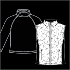 black diamond, garment line drawings