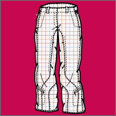 nordica apparel, line drawing, womens, ski outerwear, ski clothing